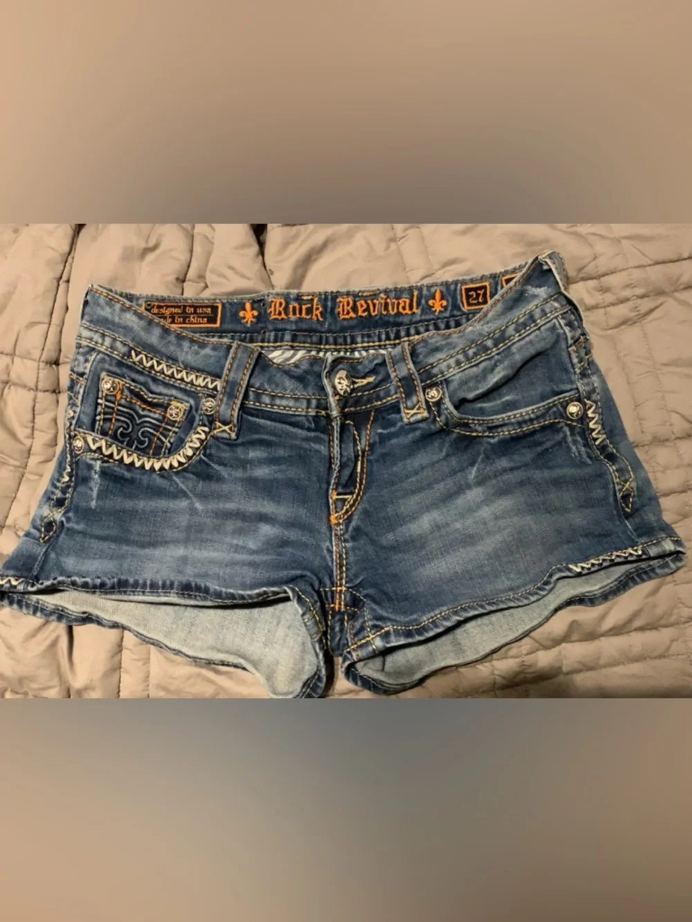 Rock Revival Medium Blue Embellished Bootcut Jeans - Picture 2 of 4